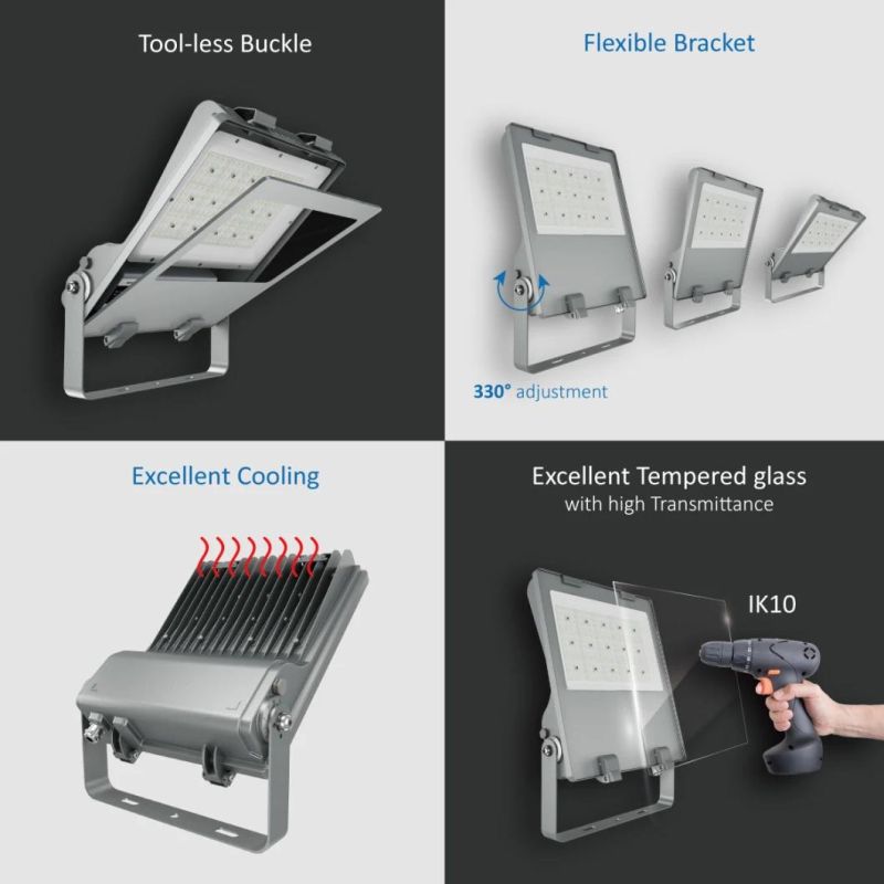 High Lumen Outdoor Stadium Lighting 400W LED Flood Light IP66