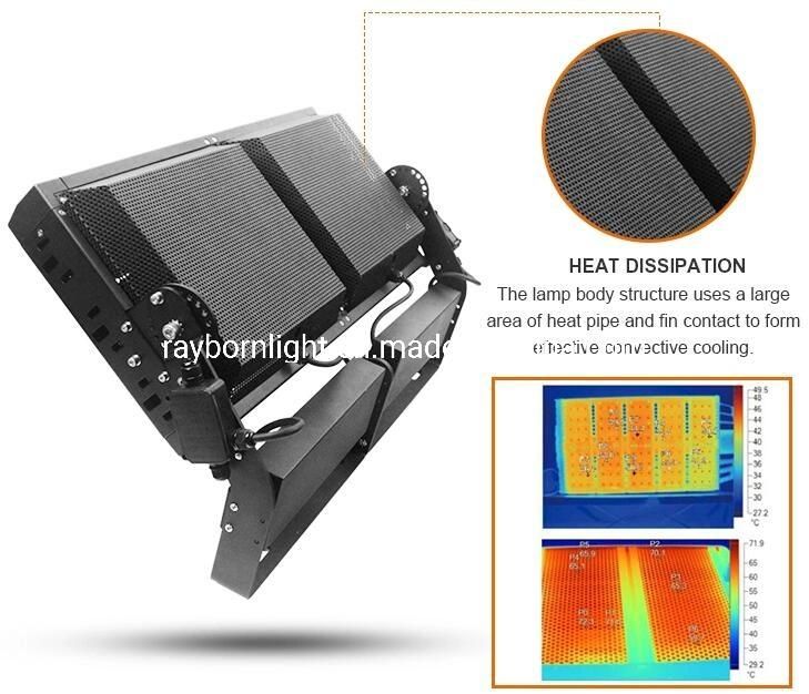 Outdoor Stadium Luminaires 600watt LED Soccer Field Flood Light Projector