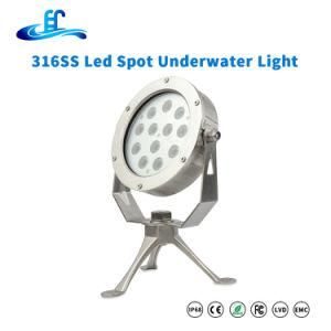 316ss IP68 36watt LED Underwater Spot Lighting with Two Years Warranty
