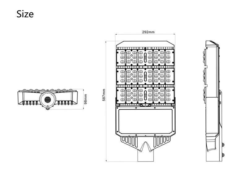 100-120lm/W IP67 Waterproof 150W LED Street Light, LED Road Light, LED Street Lamp