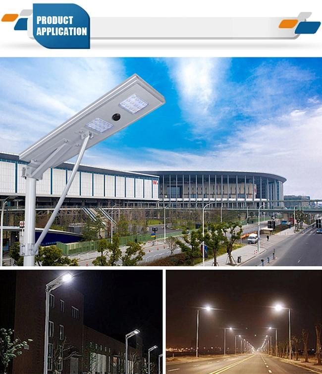Adjustable All in One LED Outdoor Solar Street Light 80W