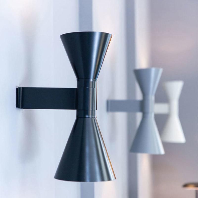 2022 Industrial Modern Simple Design up Down Metal Cone Brass Color Wall Lamp