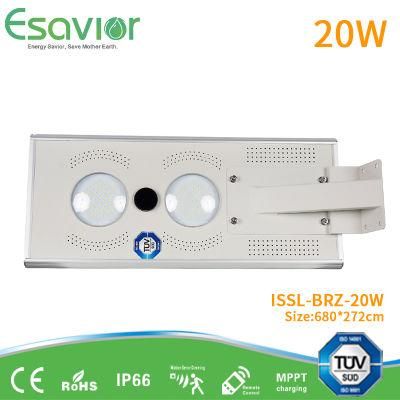 25 Years Lifespan 20W All in One LED Solar Street Light Solar Lights Outdoor LED Lighting
