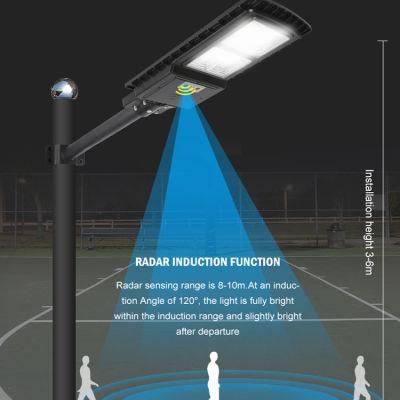 Ala 90W IP67 Waterproof Outdoor Streetlight All in One Integrated LED Solar Street Light with Solar Panel