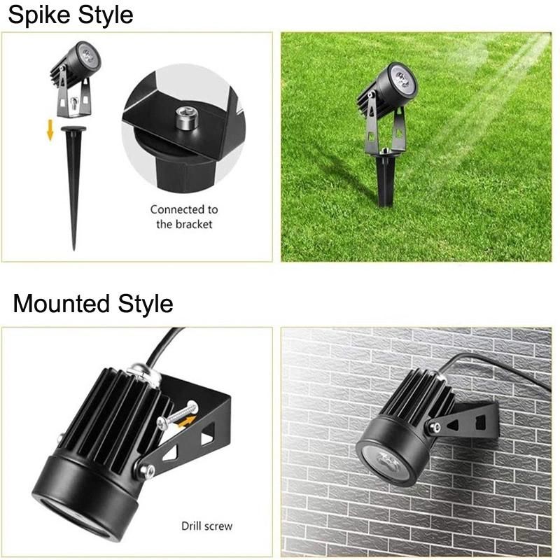 Wholesale Hot Sale 3W 5W Aluminum IP65 3000K 6000K Landscapet Waterproof LED Garden Spike Light