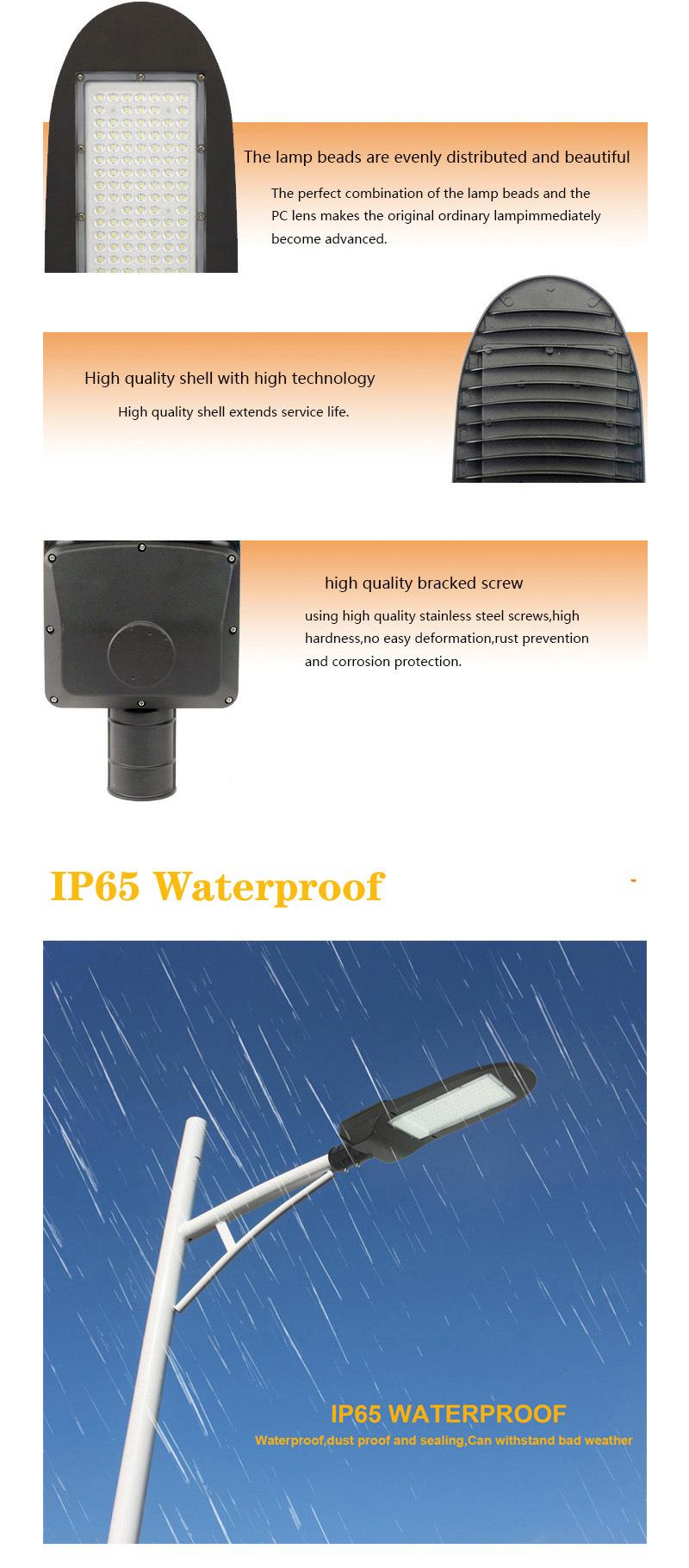 China Manufacturer Motion Sensor Intelligence Waterproof CE RoHS SMD3030 Lens Outdoor Highway LED Streetlight