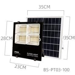 Bspro High Power Outdoor Lights Waterproof Black LED Cheap Price 100W Solar Power Flood Light