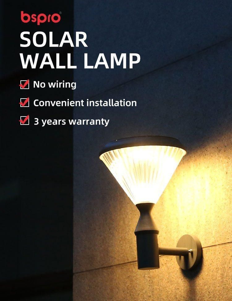 Bspro All in One Wholesale IP65 New Type High Power Outdoor Waterproof Garden Wall Lamp Light