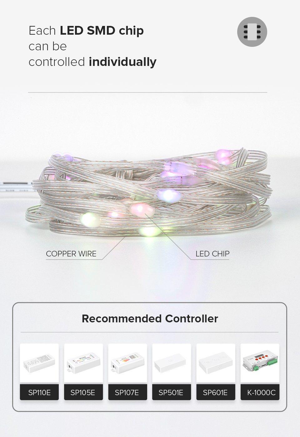 Waterproof LED Solar Copper Wire Christmas Tree Lights Holiday Lighting Star Fairy String Lights Outdoor Garden Decoration