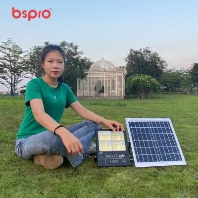 Bspro High Power Best Selling Aluminum LED Outdoor Water Proof Lighting 100W LED Solar Flood Light