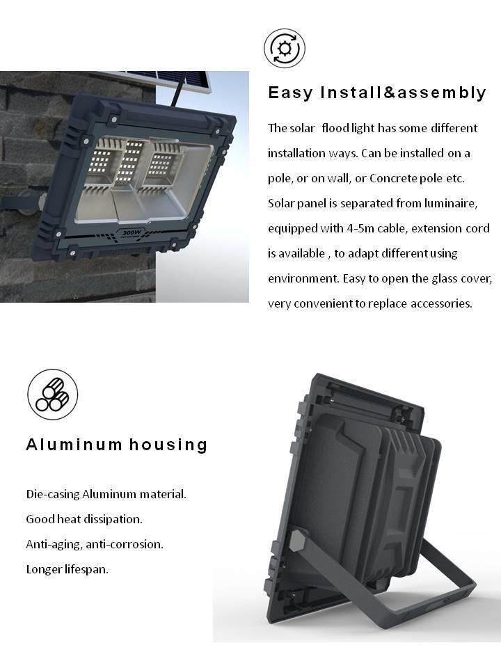 Intelligent Power Control LED Solar Flood Light Outdoor LED Light