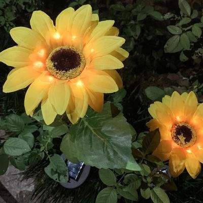 Solar Light Simulation Sunflower Lantern Outdoor Garden Light LED Lawn Plug Light Decorative Light