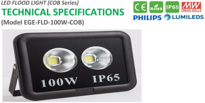 5 Years Warranty 100W COB LED Flood Light