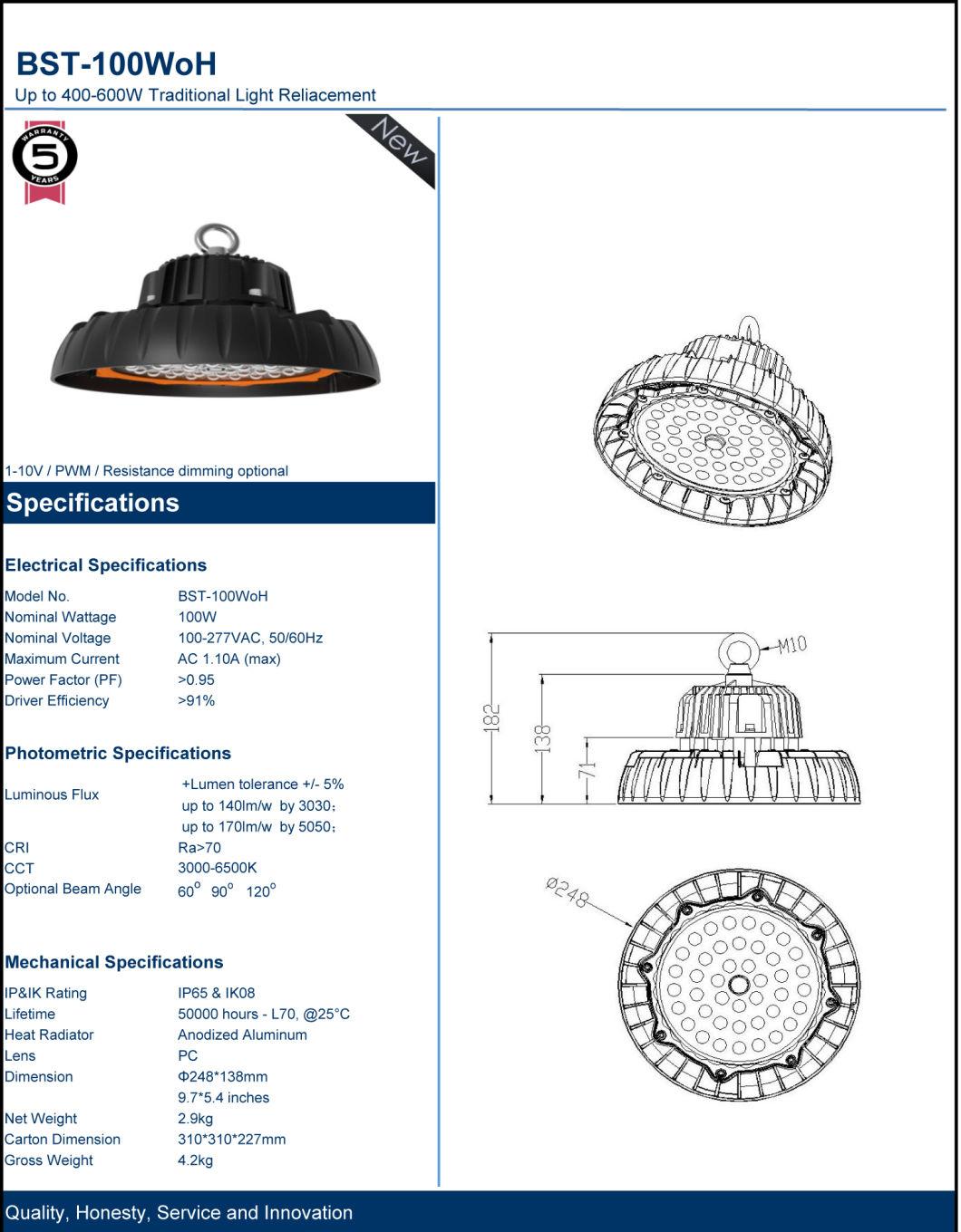 Oh Series 100W Most Unique UFO LED High Bays Light