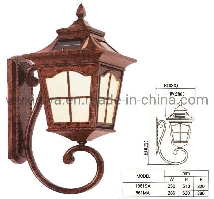 Solar Light Outdoor Garden Pillar Lights, Flat Mount, Bright White LED, Dark coffee Gold