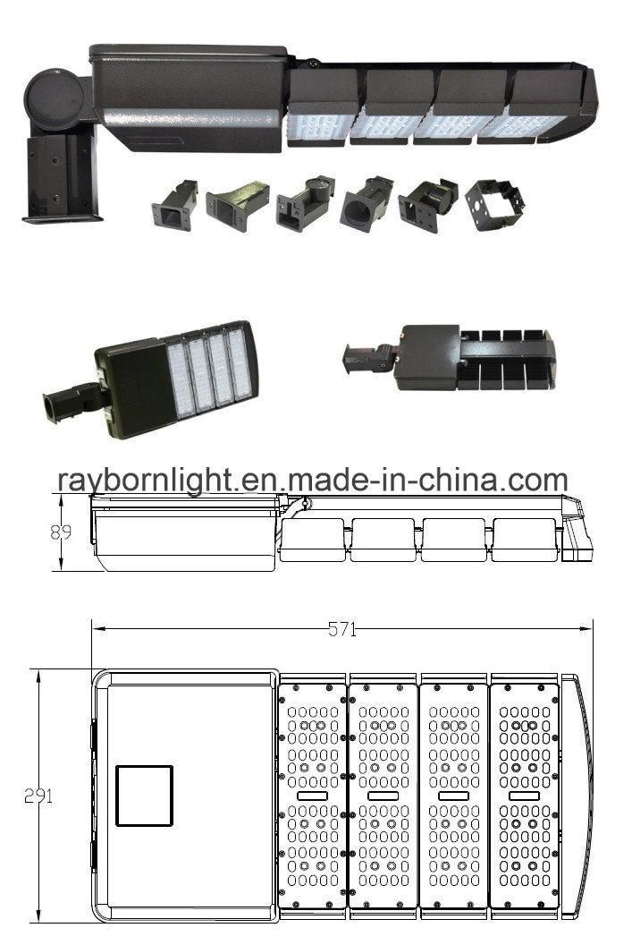 High Lumens 28000lumens Meanwell Driver 200W Parking Lot Area Road LED Shoebox Light