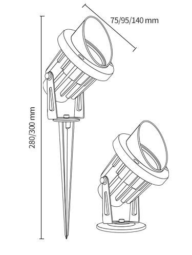 Die Casting Aluminum Park Modern LED Garden Lights