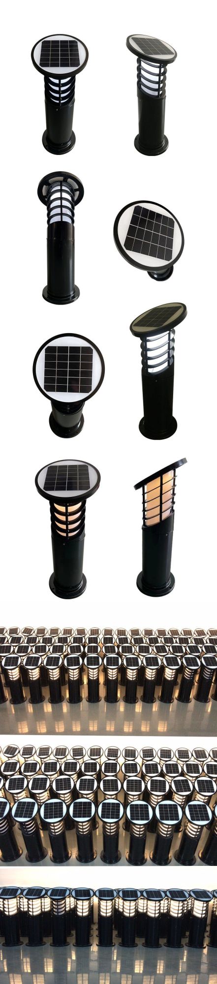 Esavior Solar Bollard Lights for Lawn Lighting