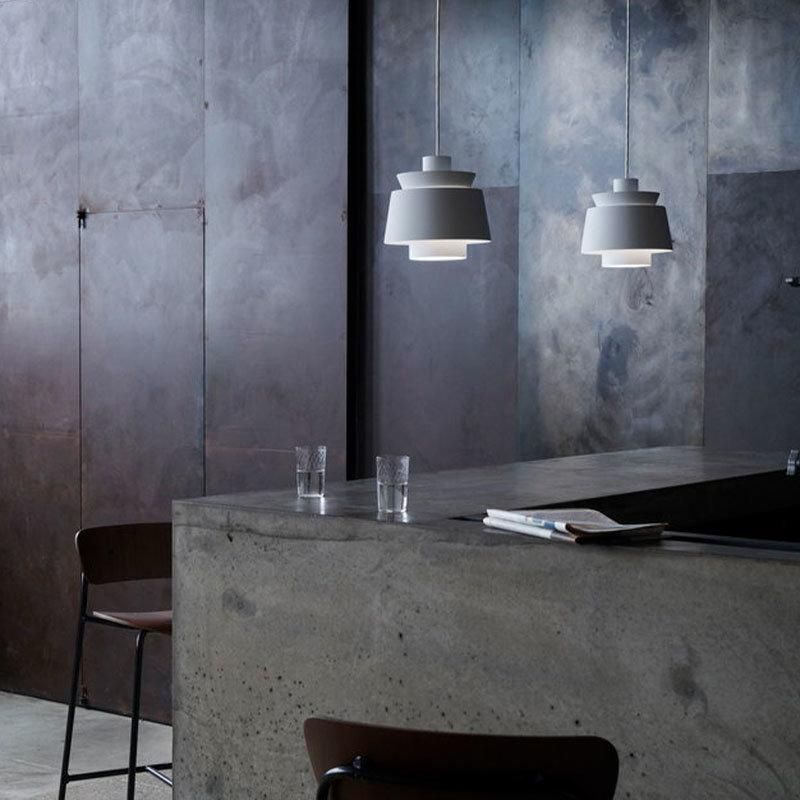 2022 White Body Modern Simple Hanging Lamp Dining Room Kitchen Iron LED Pendant Light