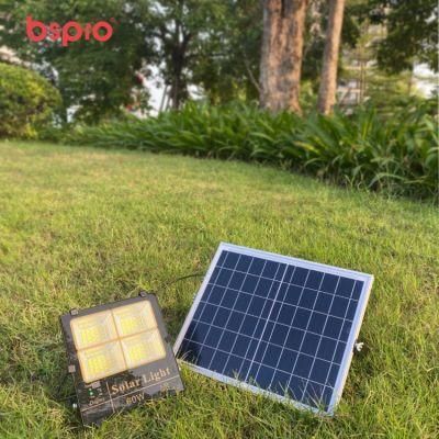 Bspro IP65 Waterproof High Quality Lights Color Changing Outdoor Lighting 60W LED Solar Flood Light