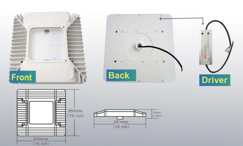 Super Bright 100W 120W 150W 200W 140lm/W Gas Station CREE LED Canopy Light