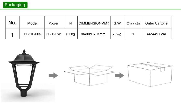 Die Casting Aluminum 50W Outdoor Garden LED Light