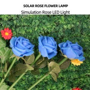 Waterproof Outdoor LED Light Yard Lawn Garden Landscape Solar Rose Flower Lamp