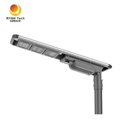 Built in Battery Integrated 170lm/W Solar Area Lighting 80W LED Street Light Fixture