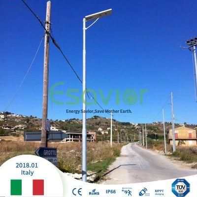 60W High Efficiency 195lm/W Integrated All in One LED Solar Street Light