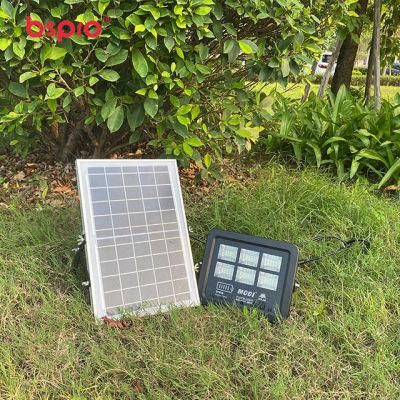 Bspro Golden Powered Motion Sensor Solar Flood Light 80W Power Indicator