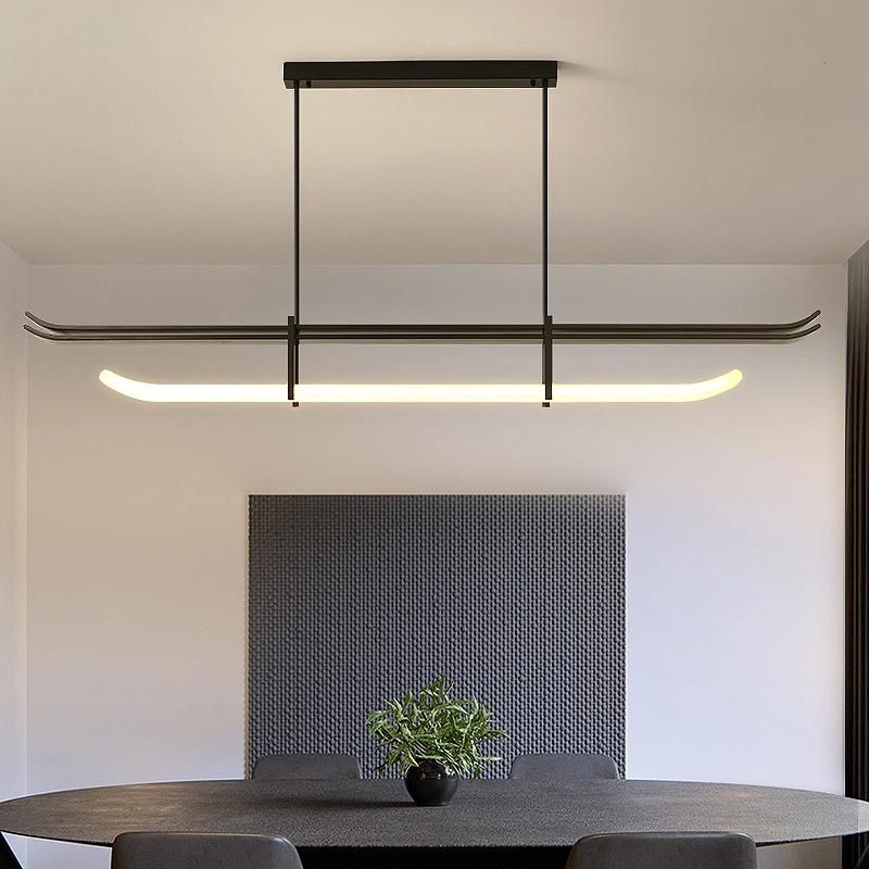 2022 LED Multi-Light Source Adjustable Chandelier Geometric Metal Shape Modern Minimalist Style Pendant Light