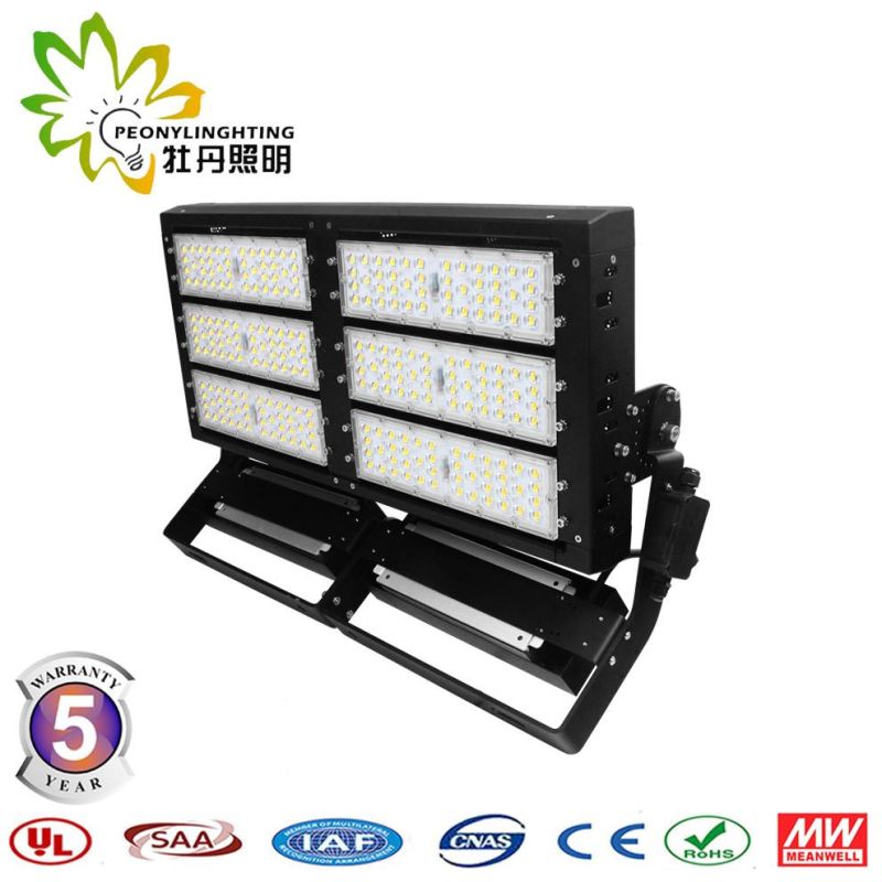 2019 New LED Stadium Lamp 600 Watt, 5 Years Warranty LED High Pole Solar Flood Light 600W