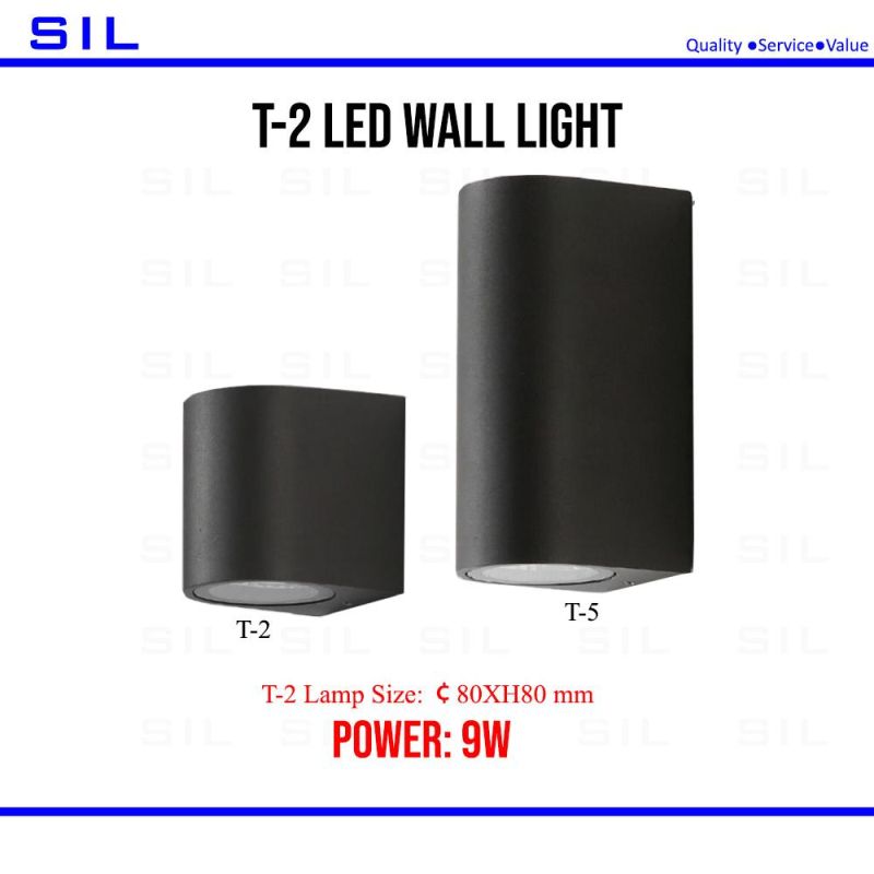 Residential Lighting Surface Wall Mounted Light IP65 Outdoor Wall Light LED up and Down Wall Lamps 9W LED Wall Light