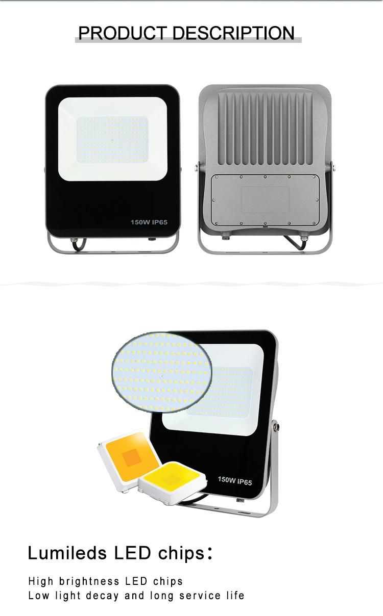 High Power Adjustable LED Floodlight 100W Aluminum Projecting for Outdoor Lighting
