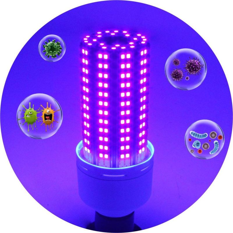 High Intensity Anti-Virus UV Germicidal Light UV Lamp 500W Equivalent LED Ultraviolet Sterilization Mites Lights E26/E27 Socket