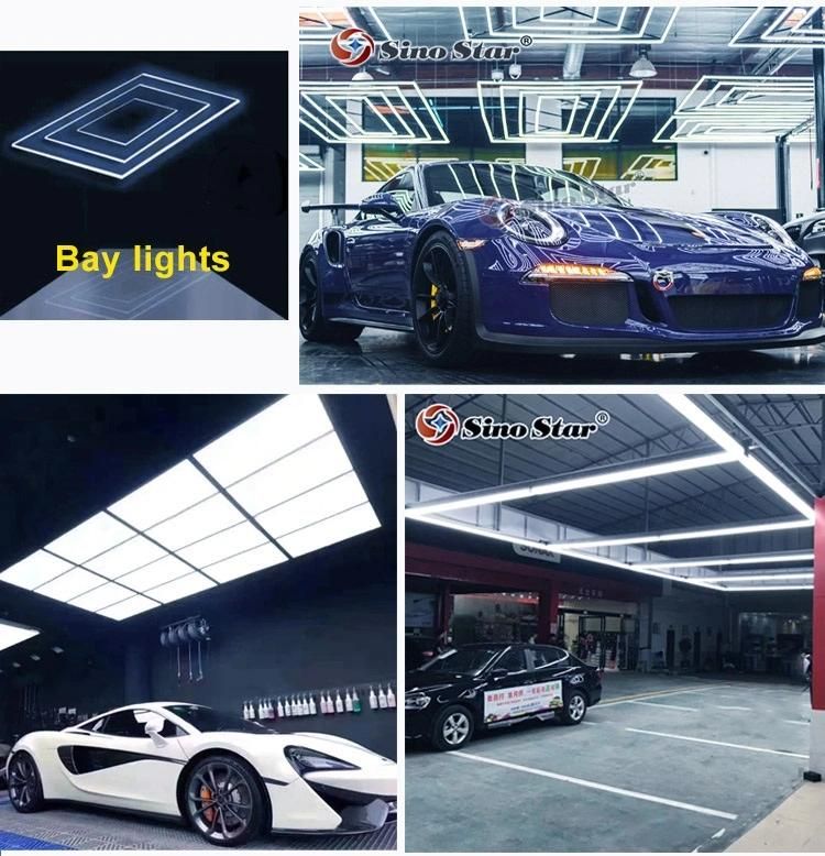 St1028 Professional Factory Produce LED Hexagonal Workshop Light for The Car Polish Equipment Booth