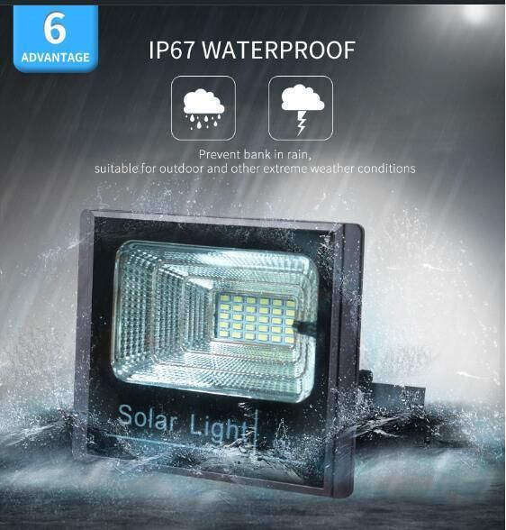 300W Rechargeable Solar Flood Lights with Solar Panel Remote Control Waterproof Street Lights 300W Garden Lights