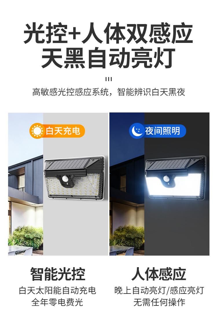Indoor Complete Powered Lamp Porch Motion Sensor Wall Solar Light