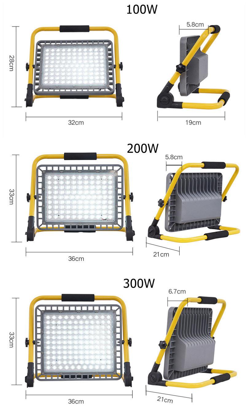 Die Casting Aluminium High Quality LED Charging Flood Light 100W