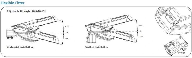 200W LED Street Light with 7 Pin NEMA Socket for Smart Control System