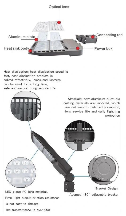 Photocell Dimmable Function 10kv/20kv Surge Protection LED Street Light for Road Highway Yard Parking Lot