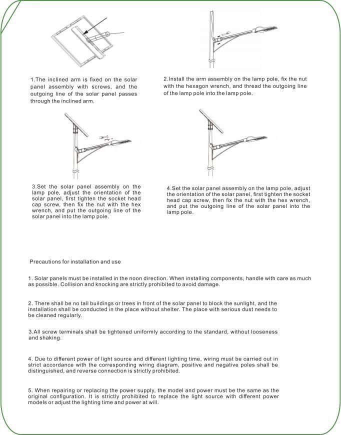 Outdoor 30W/40W/50W/60W/80W/100W IP66 Ik09 Split LED Solar Panel Street Lamp for Garden and Park Lighting Full Aluminum LED Lamp Head