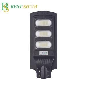 Outdoor IP65 All in One ABS 120W Radar Sensor Integrated Solar Street Light