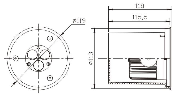 IP68 Recessed 3W Underground LED Light