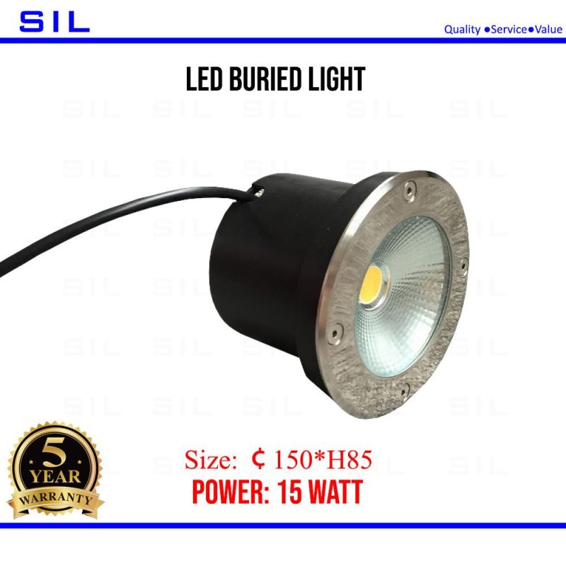 Uplight IP65 Recessed Outdoor Round LED COB Underground Light 15watt Underground LED Buried Light