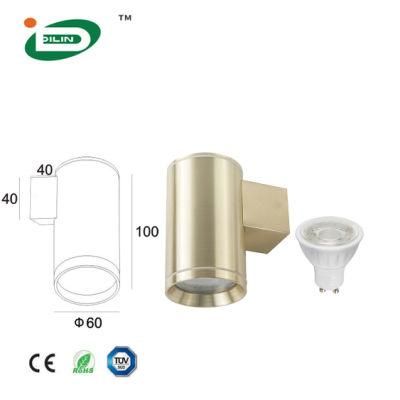 Distributor LED Wall Lamp Gold Hotel Bedroom Light GU10 Housing LED Bulb Bedside Wall Sconce Lighting