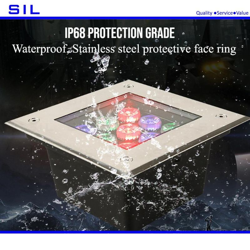 Hot Sale IP68 Waterproof 9watt in-Ground LED Light LED Square Underground Light LED Inground LED Buried Light