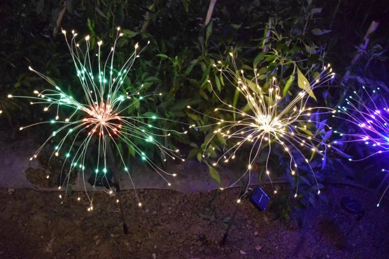 Christmas Home and Garden Decoration Outdoor Garden Solar Power System LED Fireworks Light