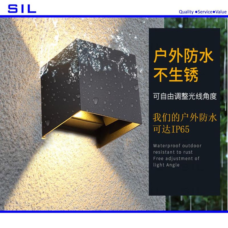 High Quality AC85/265V LED Garden Waterproof up and Down LED Wal Mounted Light Outdoor Wall Lights 9W L80*W80*H80 LED Wall Light