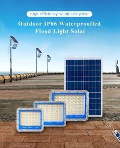 Light Sensor+Remote Controller Lens Solar LED Flood Light Solar Lampls Outdoor Solar Lights